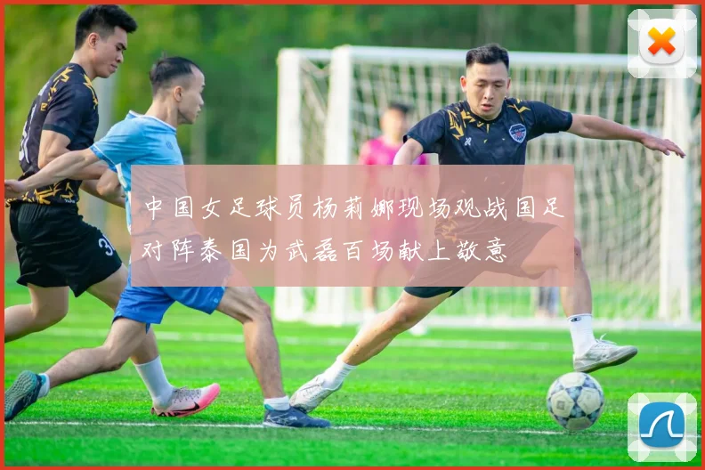 中国女足球员杨莉娜现场观战国足对阵泰国为武磊百场献上敬意